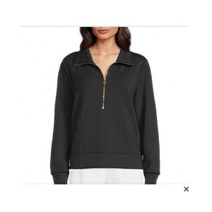 LILLY PULITZER Eleni Pullover XS Black Onyx UPF 50+ Activewear Active Preppy Gym